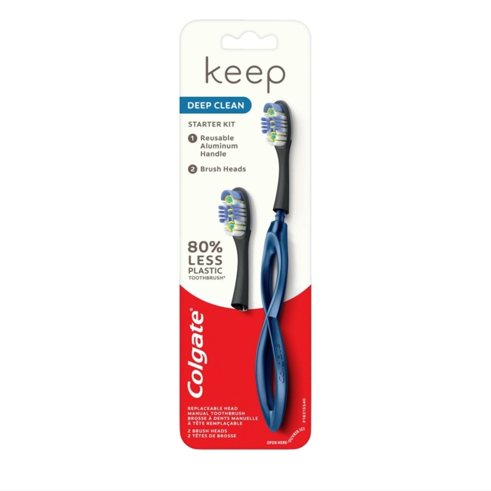 Colgate Keep Manual Toothbrush Deep Clean Starter Kit - Navy